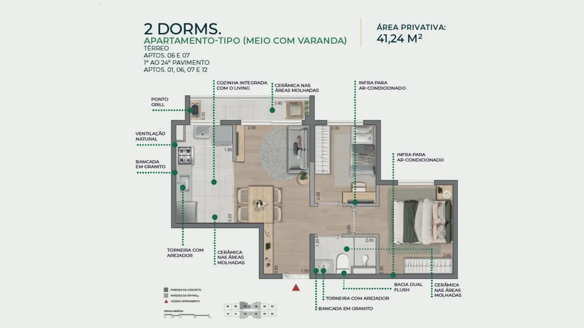 Mirante jardim das esmeraldas construtora direcional 41 metr
