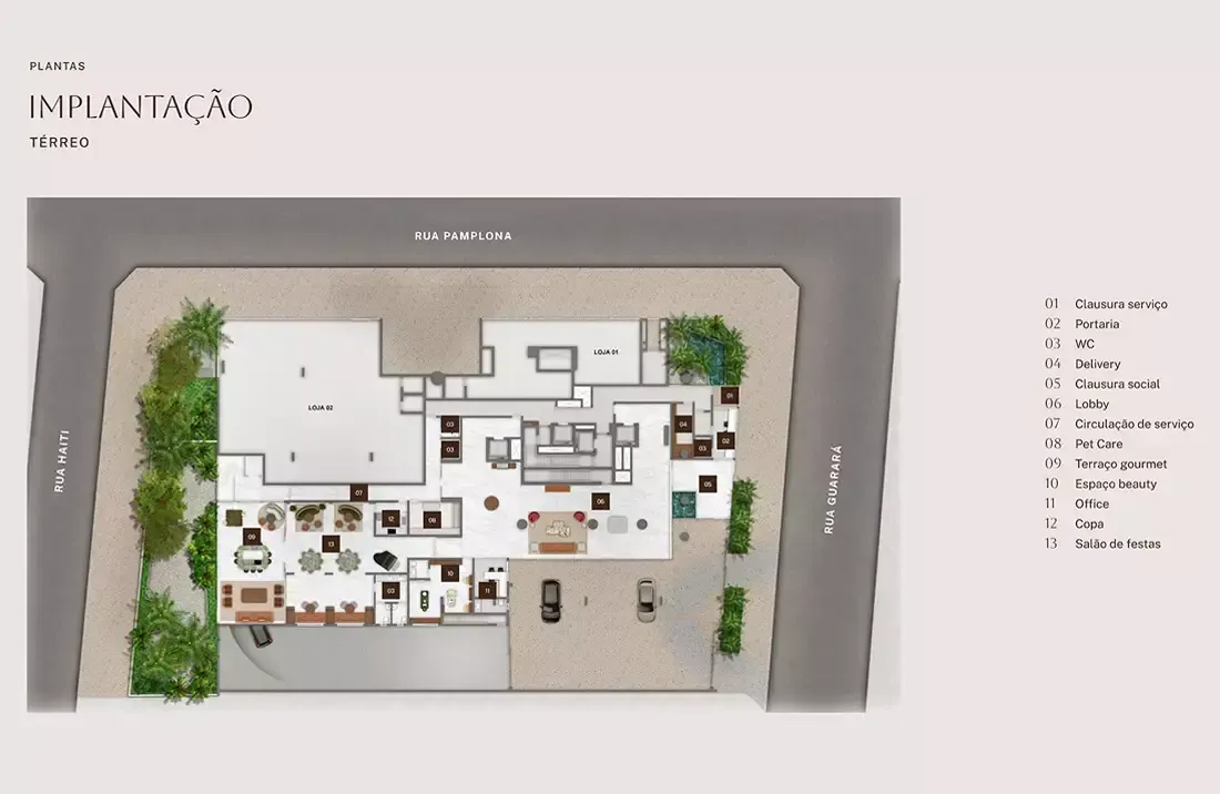 Autór jardins construtora benx construção 263 metros 03 suít