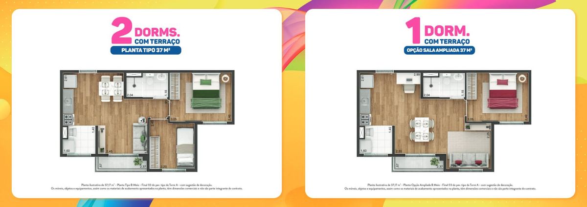 Vibe aricanduva construtora econ construção 37 metros 02 dor