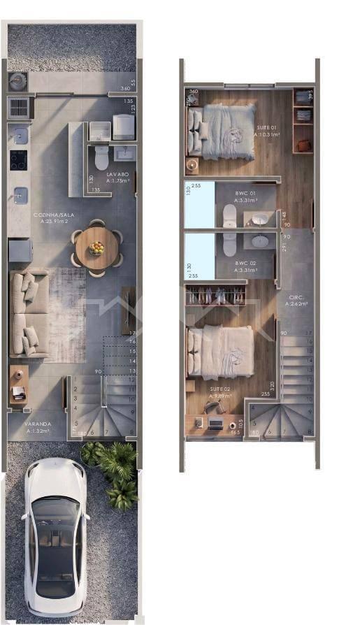 Sobrado, 2 quartos, 87 m² - Foto 7