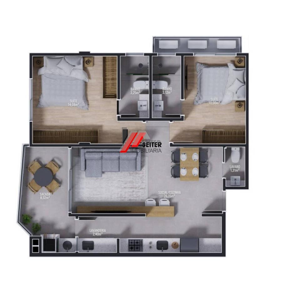 Apartamento 2 suites venda Joao Paulo