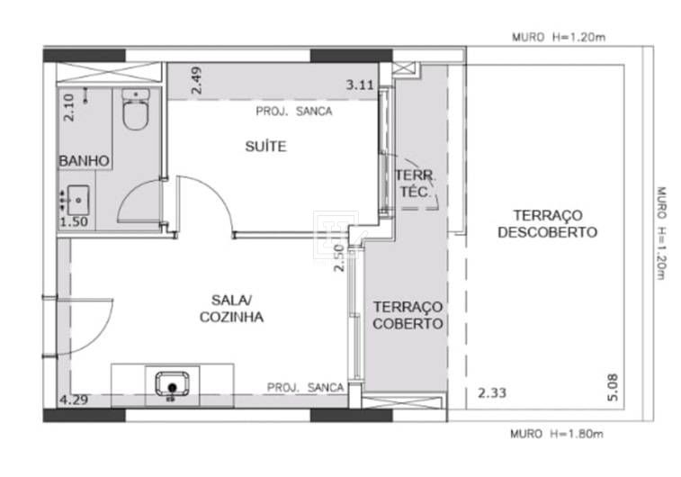 Flat/Loft/Estúdio com 1 quarto à Venda, Indianópolis - São Paulo