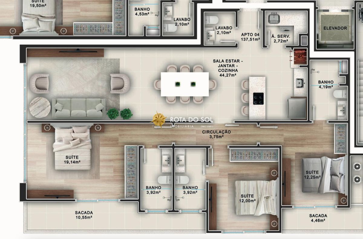 Riviera Mariscal Apartamento novo 3 suítes à venda Praia Mariscal Bombinhas SC — foto 8