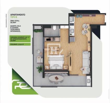 Apartamento com 1 quarto à Venda, Coroa do Meio - Aracaju