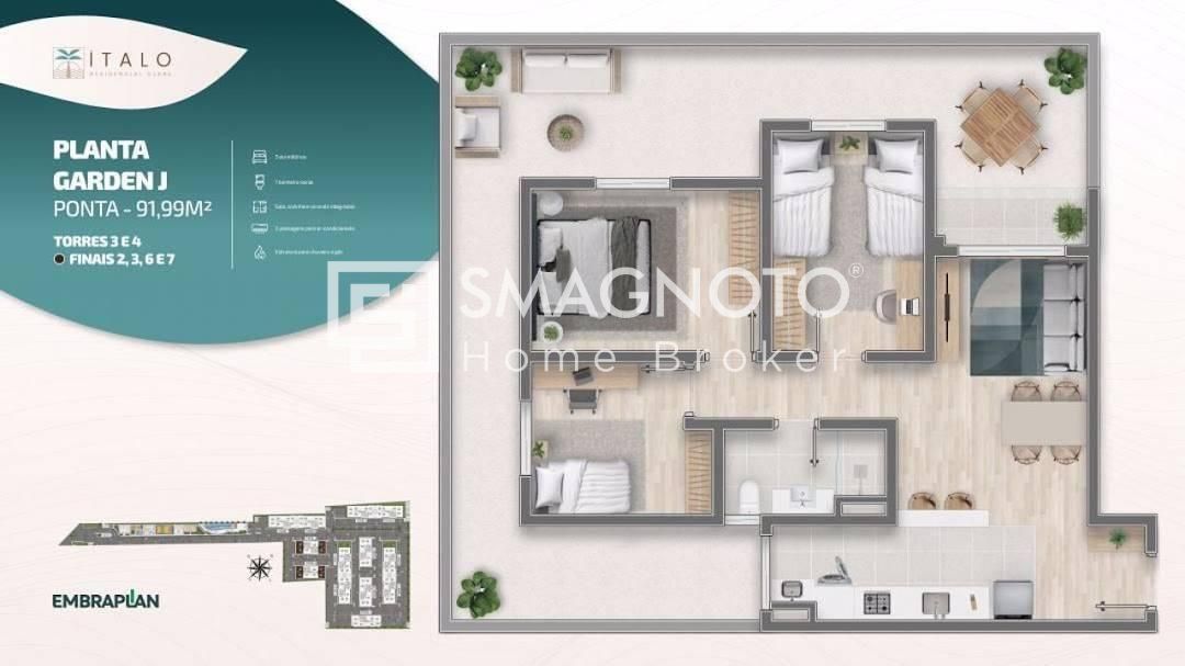 Apartamento com 2 dormitórios à venda, 49 m² por R$ 250.000,00 - Jardim Abaeté - Piracicaba/SP