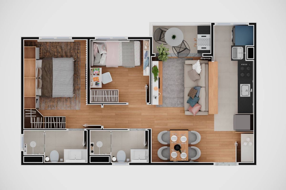 Aura umaitá construtora art lançamento 47 metros 02 dormitór