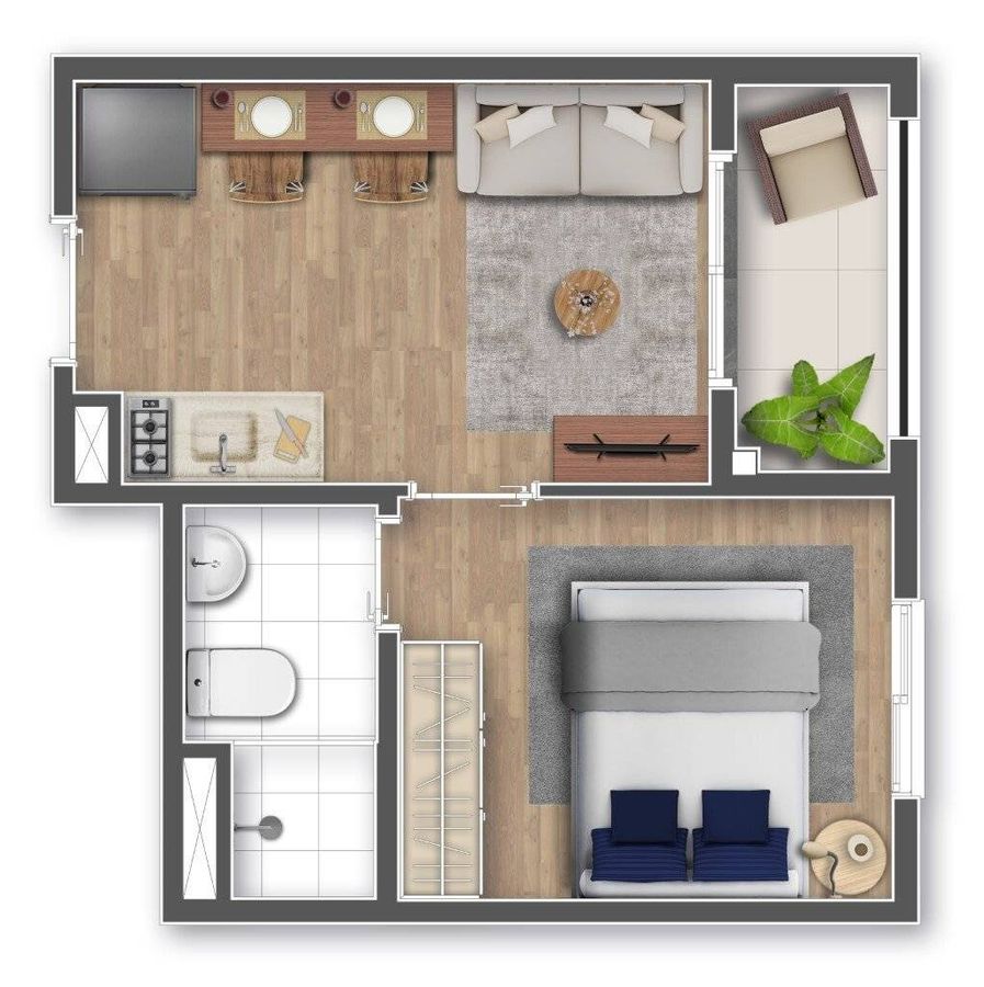 Mundo apto santa cecília construção 24 metros 01 dormitório 