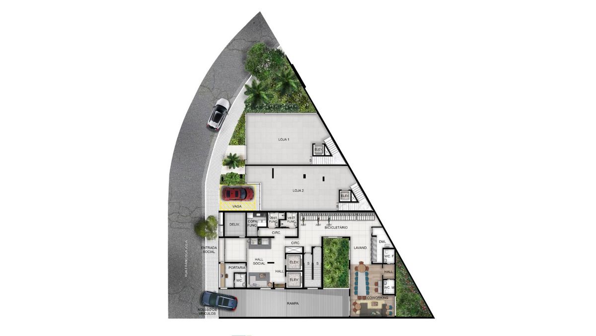Art.julia construtora c2j pronto 28 metros studios com varan