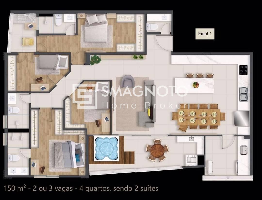 Apartamento com 3 dormitórios à venda, 150 m² por R$ 2.014.000,00 - São Judas - Piracicaba/SP