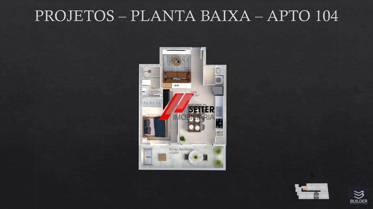 Apartamento de 2 dormitórios a venda no bairro Trindade