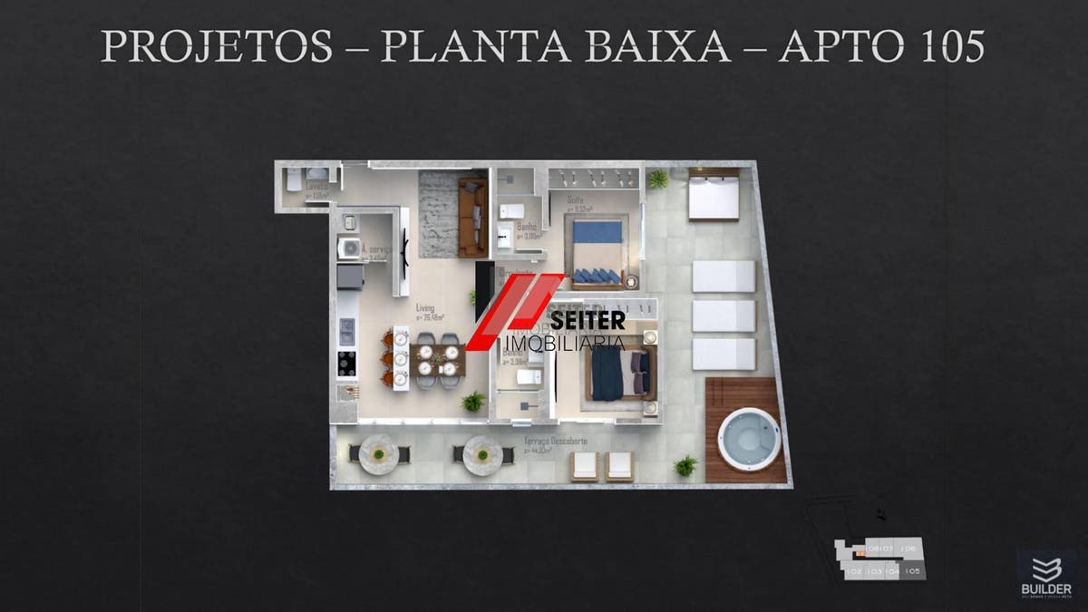 Cobertura duplex de 3 dormitorios a venda no bairro Trindade