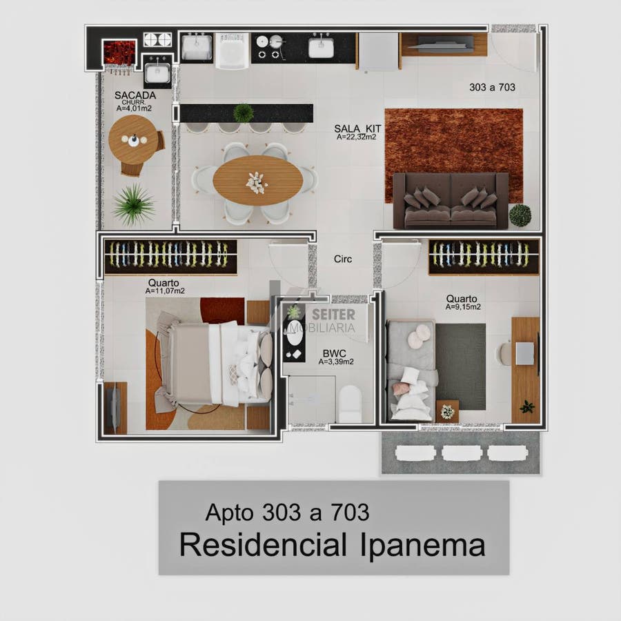 Apartamento 2 dormitórios para Venda no Carvoeira- Florianópolis