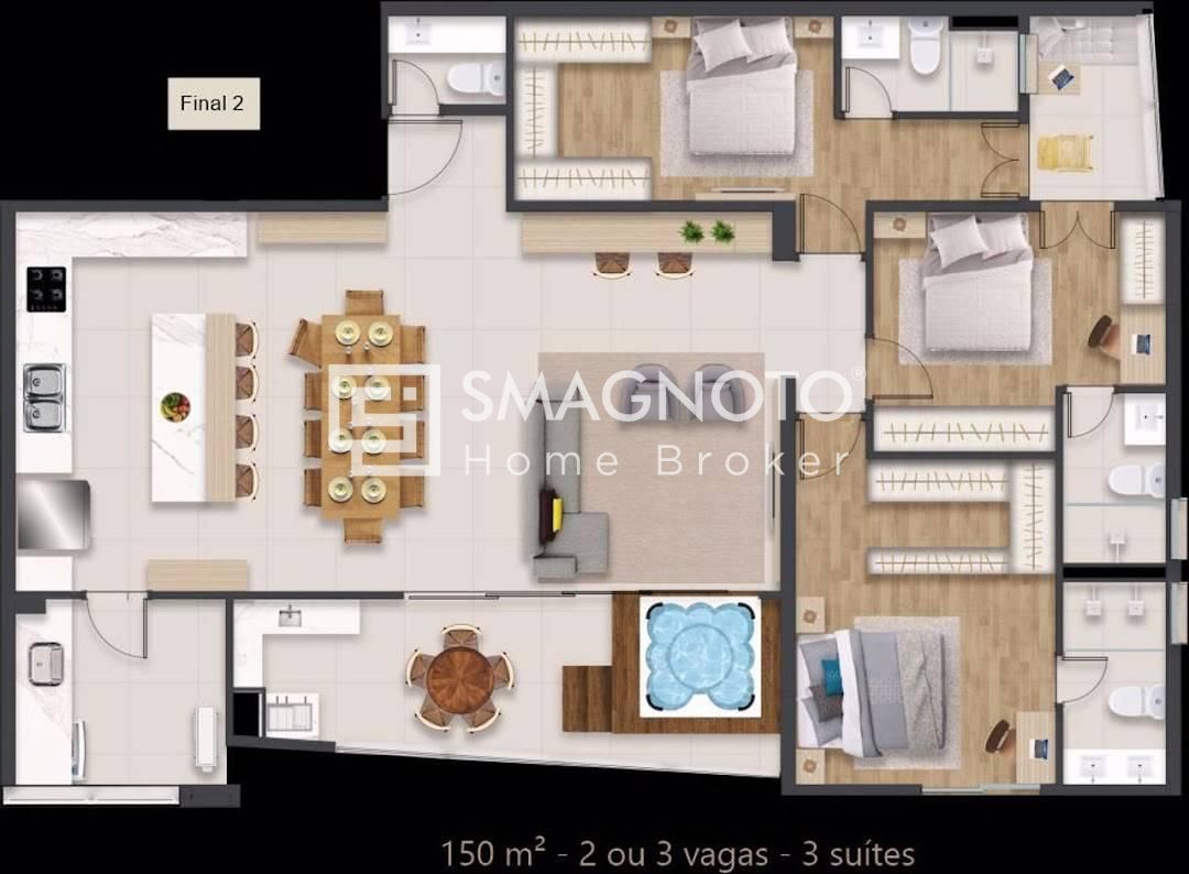 Apartamento com 3 dormitórios à venda, 150 m² por R$ 2.014.000,00 - São Judas - Piracicaba/SP