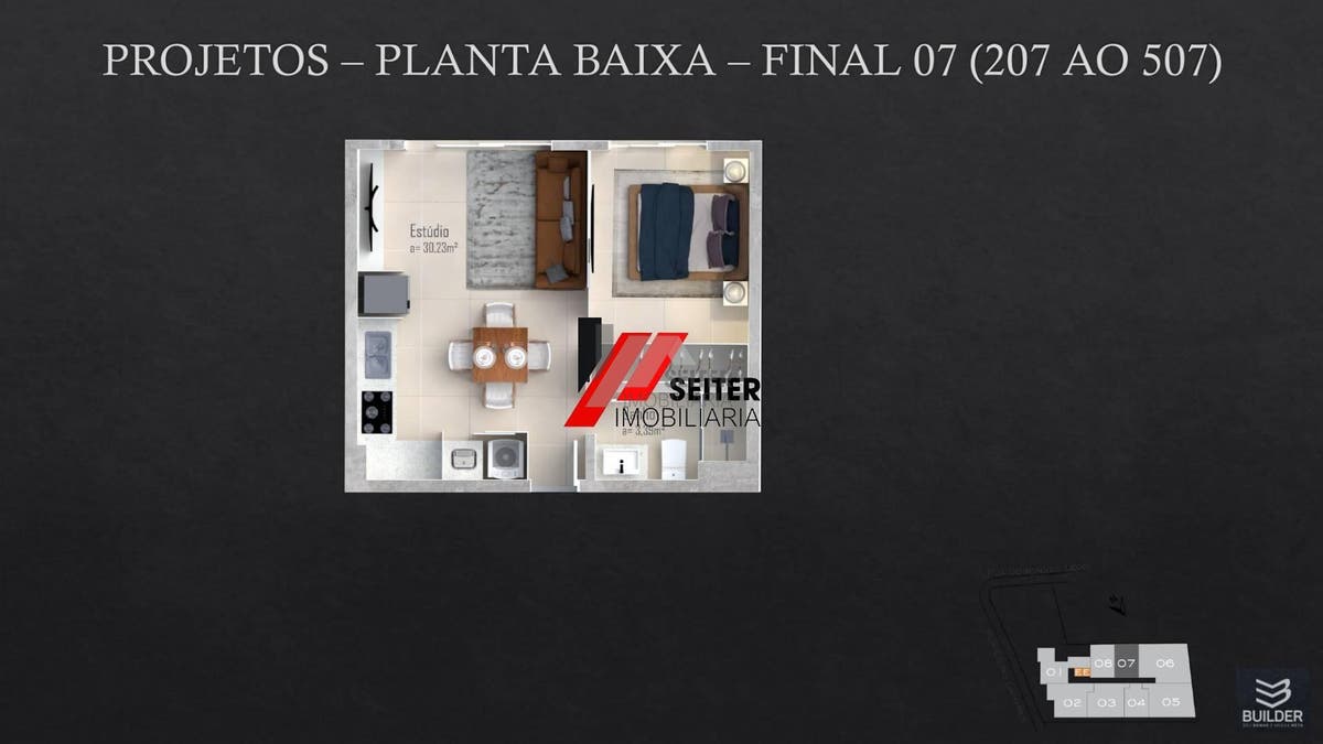 Apartamento de 2 dormitórios a venda no bairro Trindade