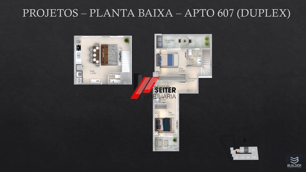Cobertura duplex de 3 dormitorios a venda no bairro Trindade