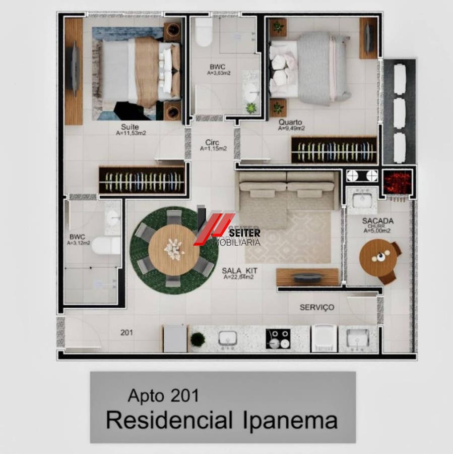 Apartamento 2 quartos a venda na carvoeira