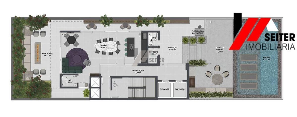 Apartamento a venda de 2 domitorios com suite no centro de Florianopolis