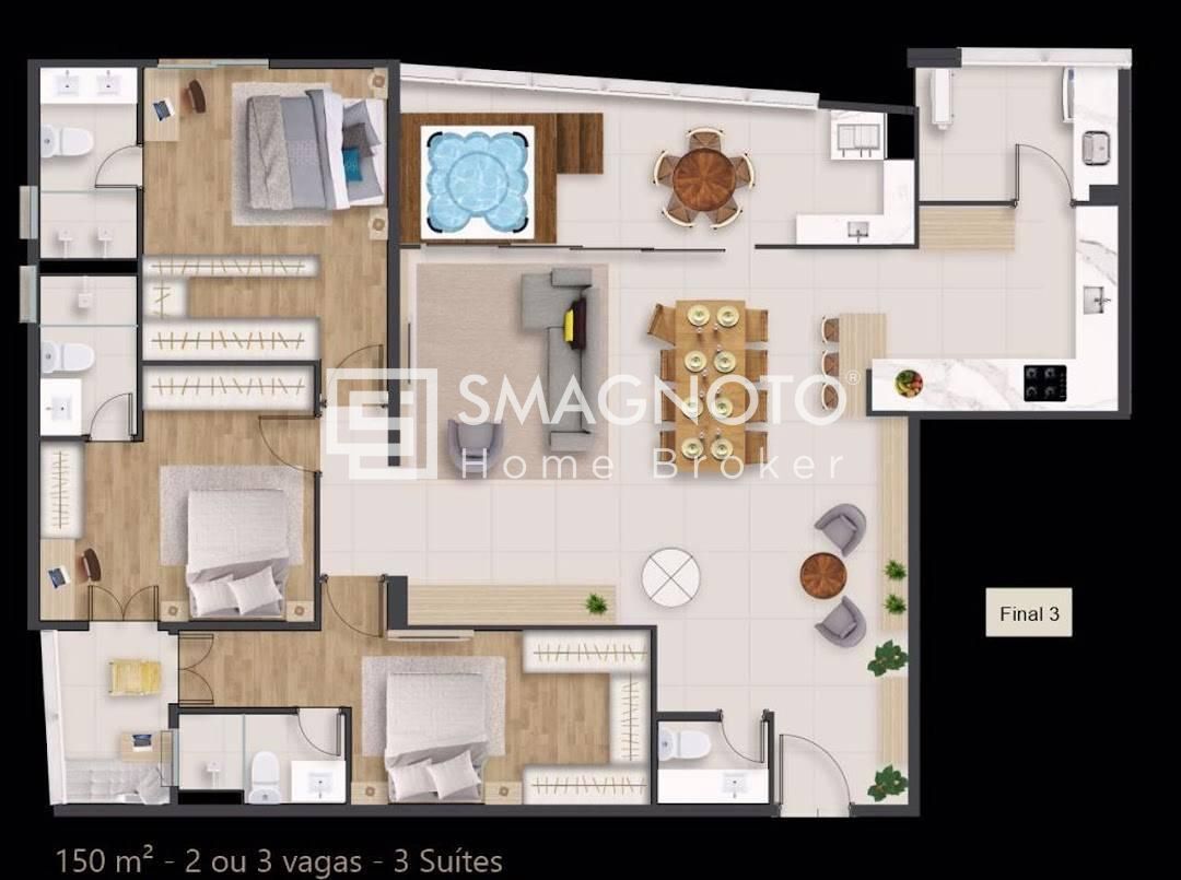 Apartamento com 3 dormitórios à venda, 150 m² por R$ 2.014.000,00 - São Judas - Piracicaba/SP