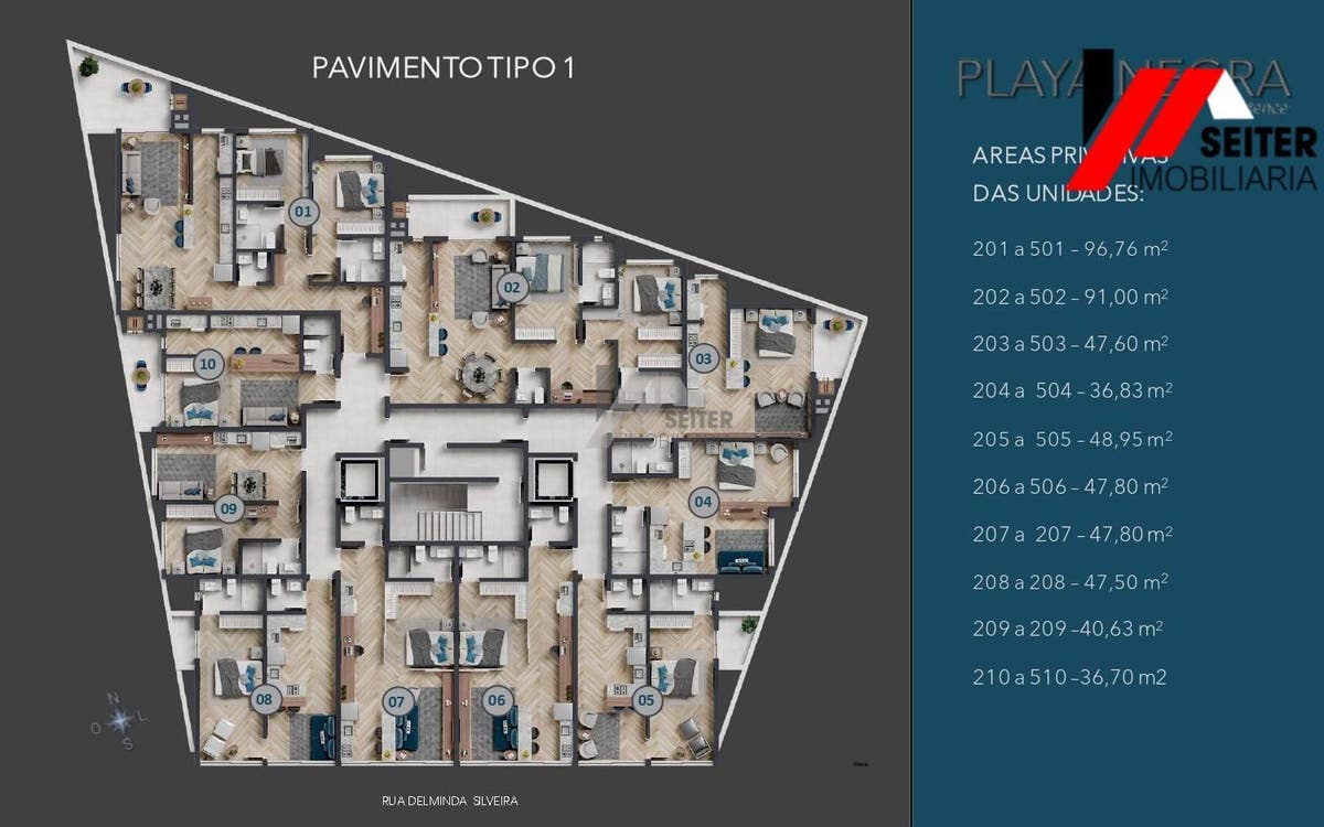 Apartamento a preço de custo de 96,76 M² de area privativa a venda no bairro agronomica