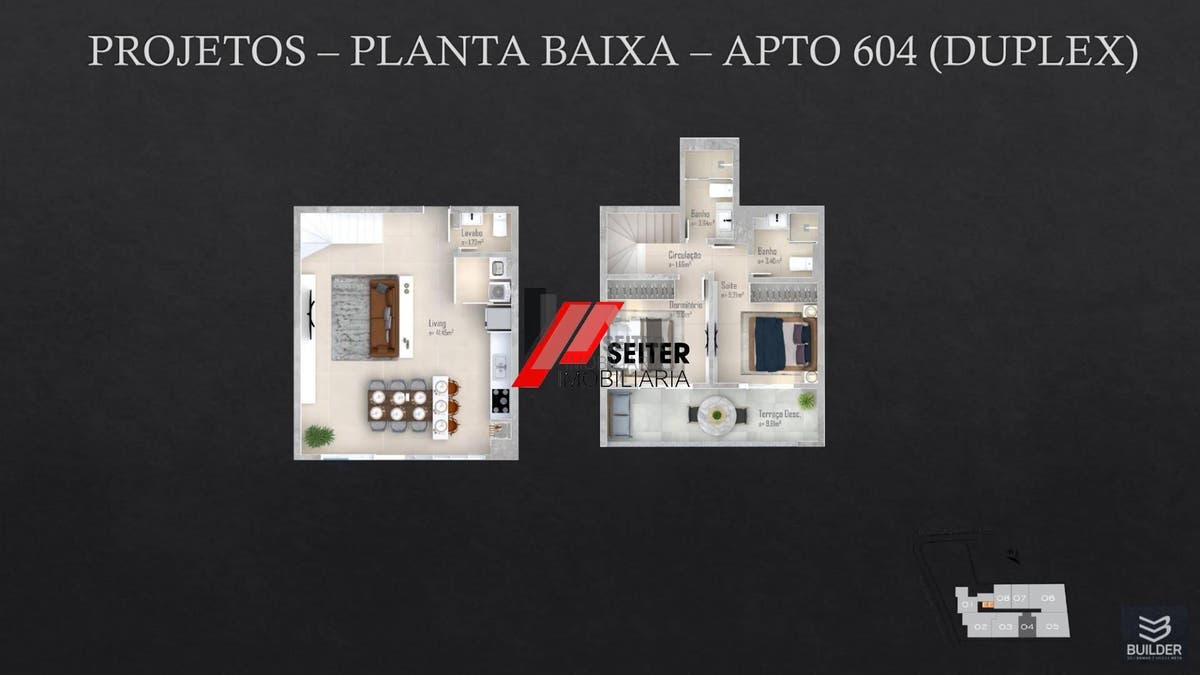 Apartamento de 2 dormitórios a venda no bairro Trindade