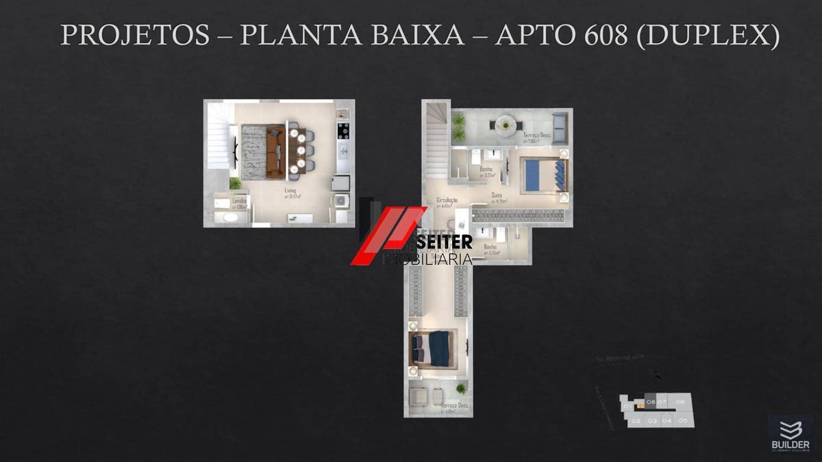 Apartamento de 2 dormitórios a venda no bairro Trindade