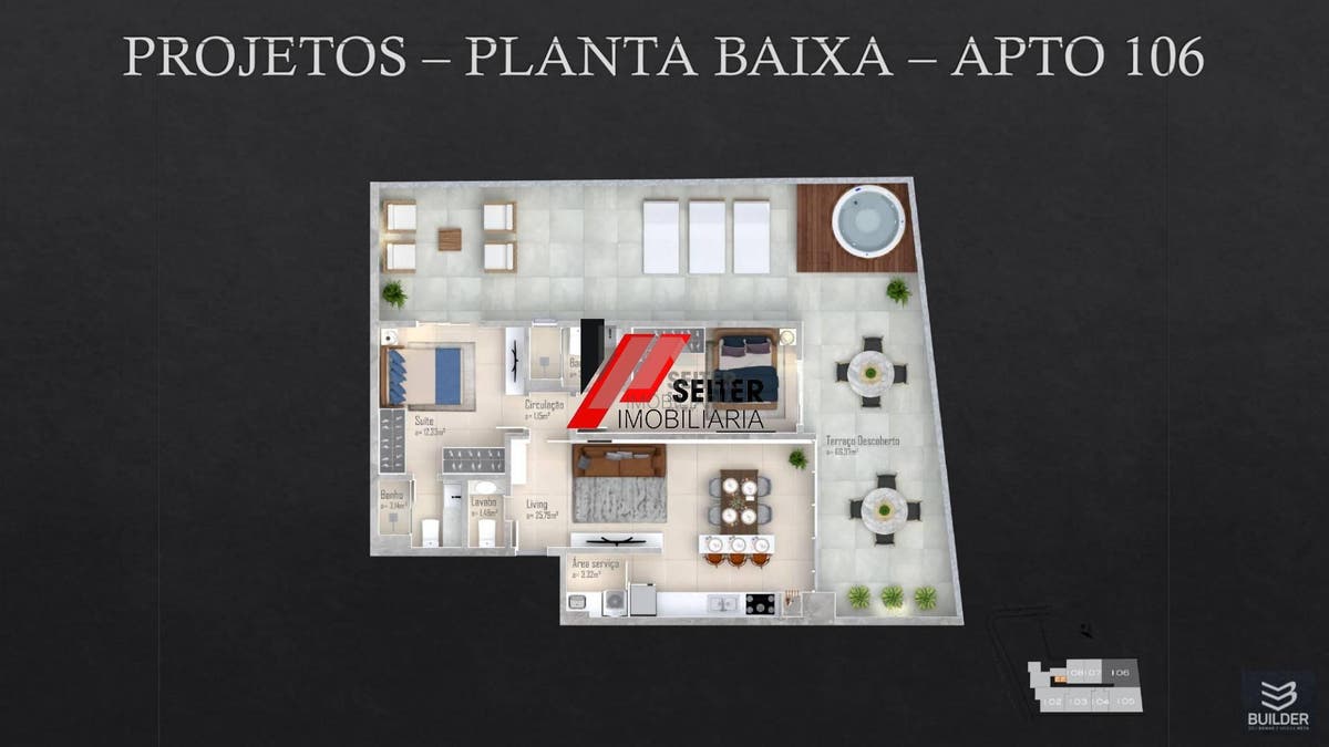 Apartamento de 2 dormitórios a venda no bairro Trindade