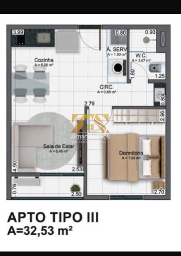 Apartamento, 1 quarto, 33 m² - Foto 15