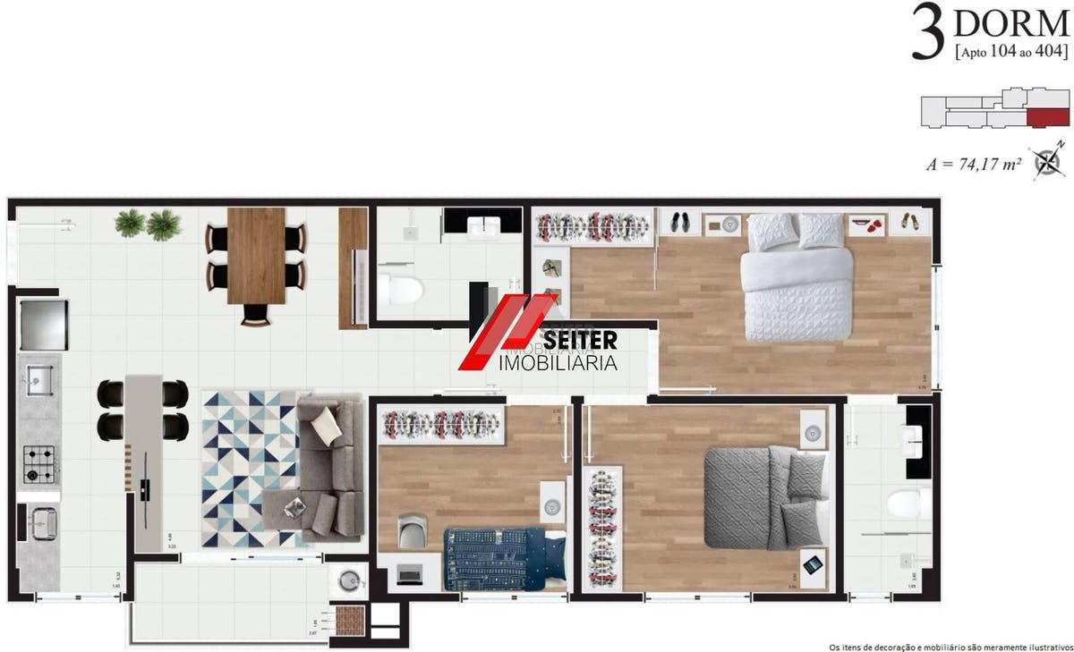 Apartamento novo de 3 dormitorios a venda proximo da UFSC no bairro Carvoeira
