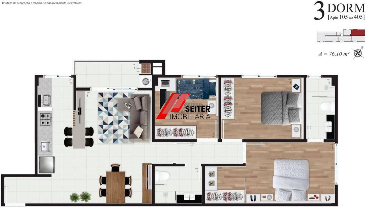 Apartamento novo de 3 dormitorios a venda proximo da UFSC no bairro Carvoeira