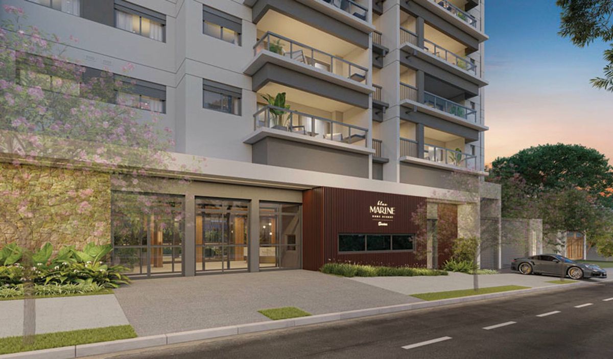 Blue marine home resort construtora eztec construção 34 metr