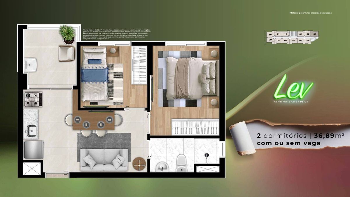 Lev condomínio clube perus construtora golani 35 metros 02 d