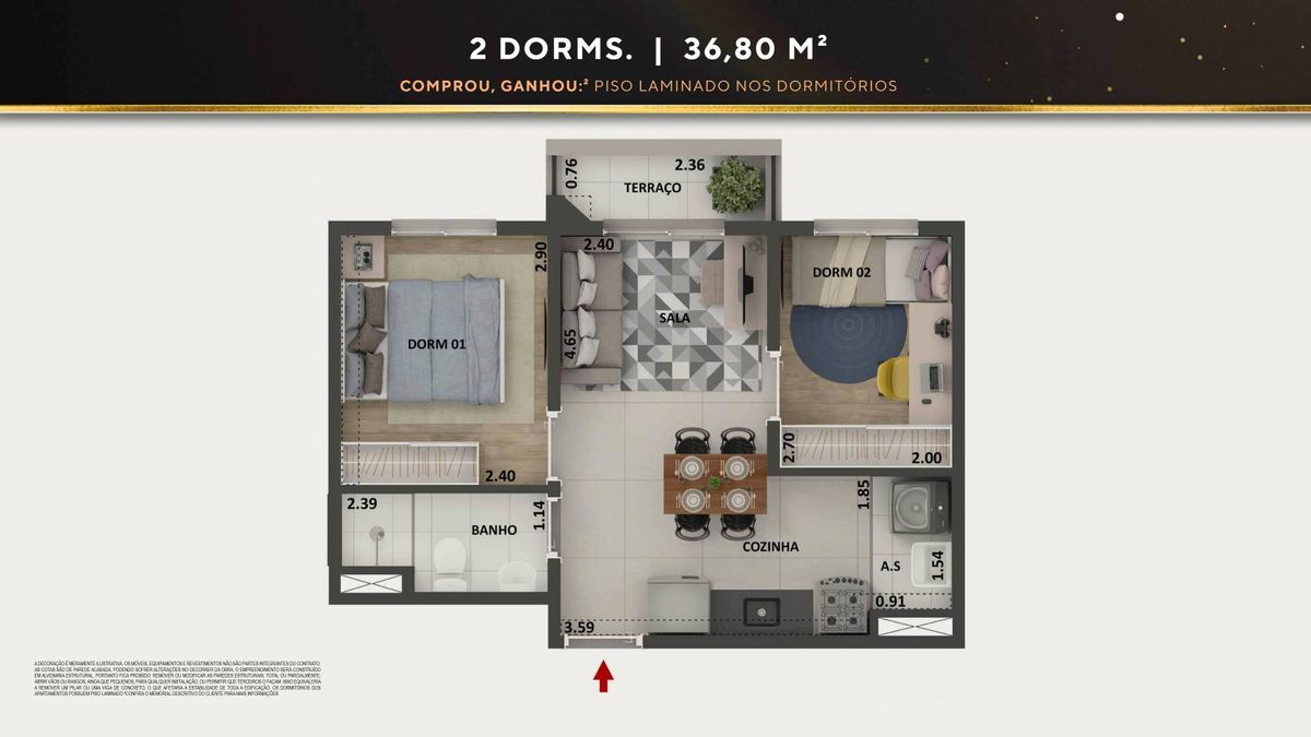 360 park view construtora cury construção 37 metros 02 dormi