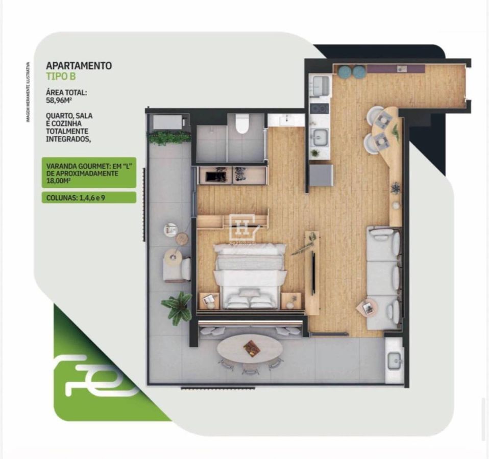 Apartamento com 1 quarto à Venda, Coroa do Meio - Aracaju