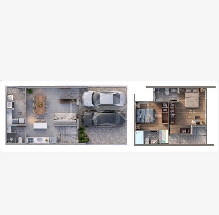 Sobrado, 2 quartos, 87 m² - Foto 6