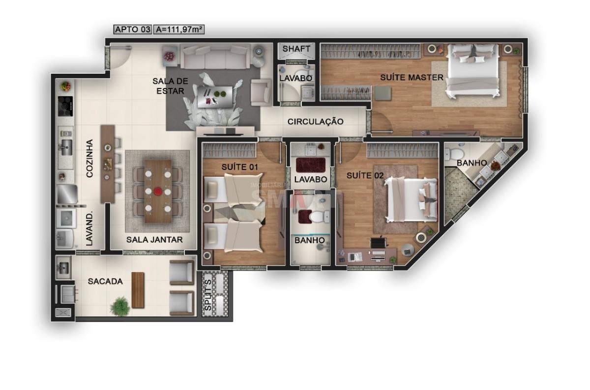 Apartamento no Jaraguá Esquerdo Residencial São Tomás