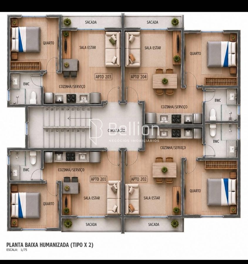 Loft de 1 Quarto à Venda em Indaial Residencial Bela Vista OM