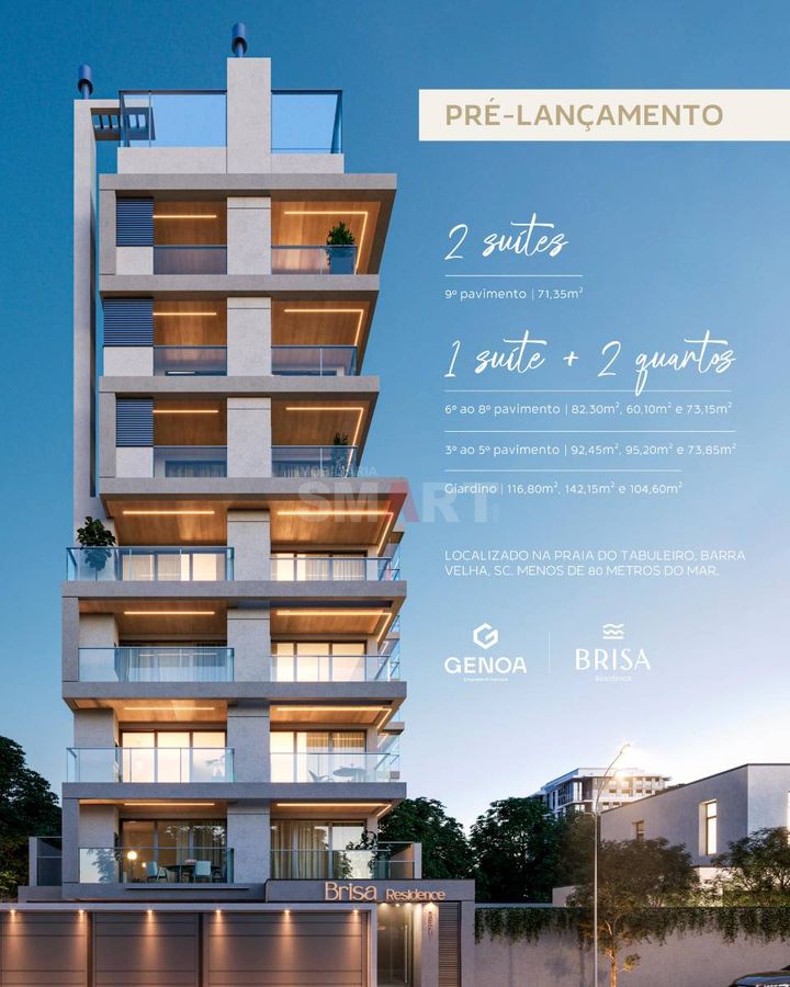 Brisa Residence - Tabuleiro Barra Velha - Suíte + 02 Dormitórios e 02 Suítes