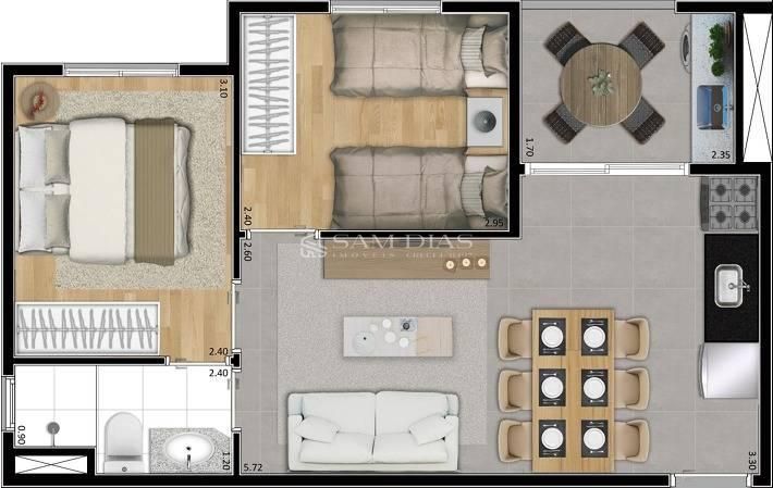 Apartamento, 2 quartos, 43 m² - Foto 16