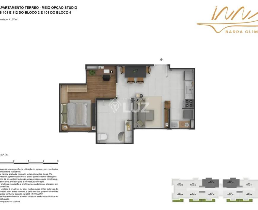 Apartamento, 1 quarto, 41 m² - Foto 1