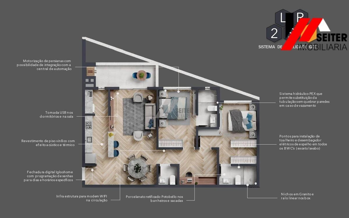 Apartamento a preço de custo de 96,76 M² de area privativa a venda no bairro agronomica