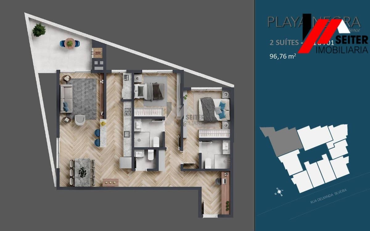Apartamento a preço de custo de 96,76 M² de area privativa a venda no bairro agronomica