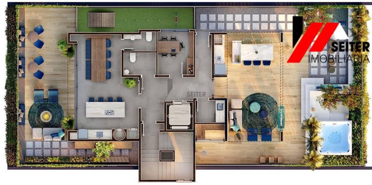 Studio com terraço a venda no centro de Florianópolis