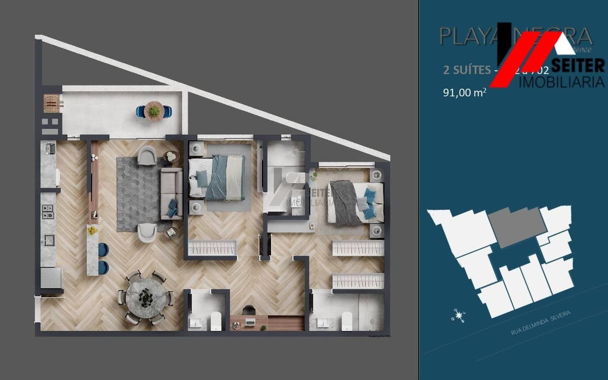 Apartamento a preço de custo de 96,76 M² de area privativa a venda no bairro agronomica