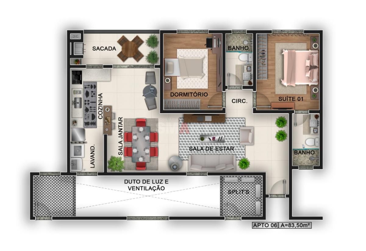 Apartamento no Jaraguá Esquerdo Residencial São Tomás