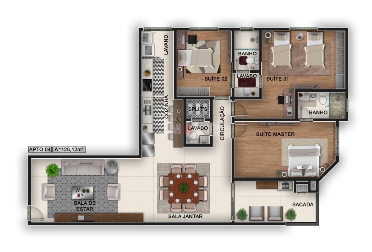 Apartamento no Jaraguá Esquerdo Residencial São Tomás