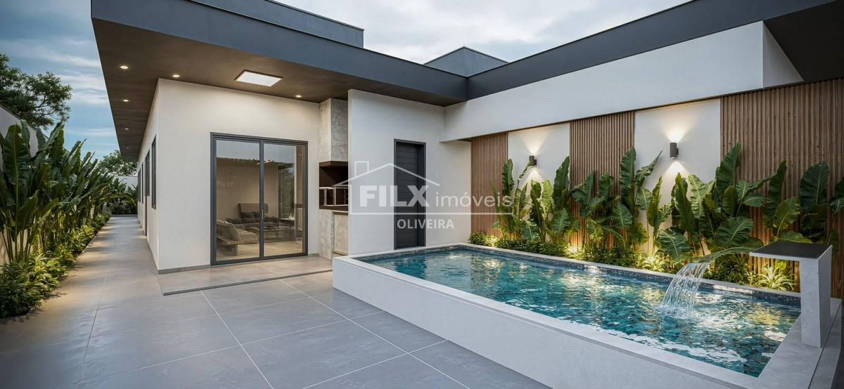 fachada moderna com piscina