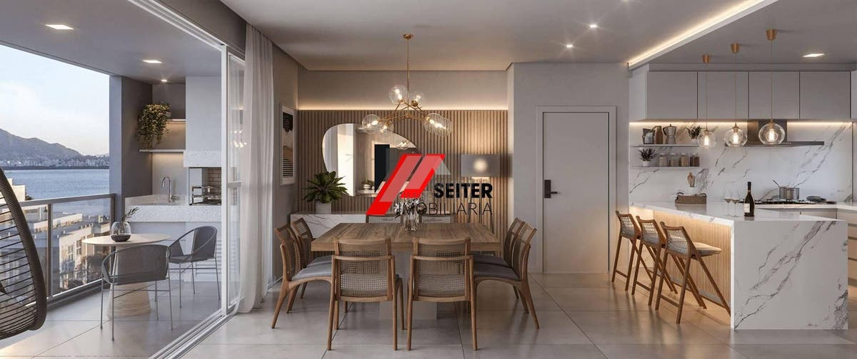 Apartamento 3 dormitórios frente mar cacupé em Florianópolis