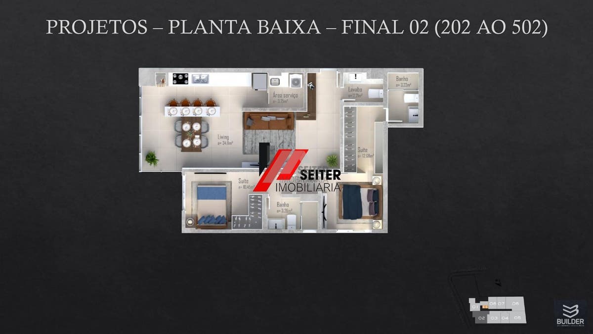 Cobertura duplex de 3 dormitorios a venda no bairro Trindade