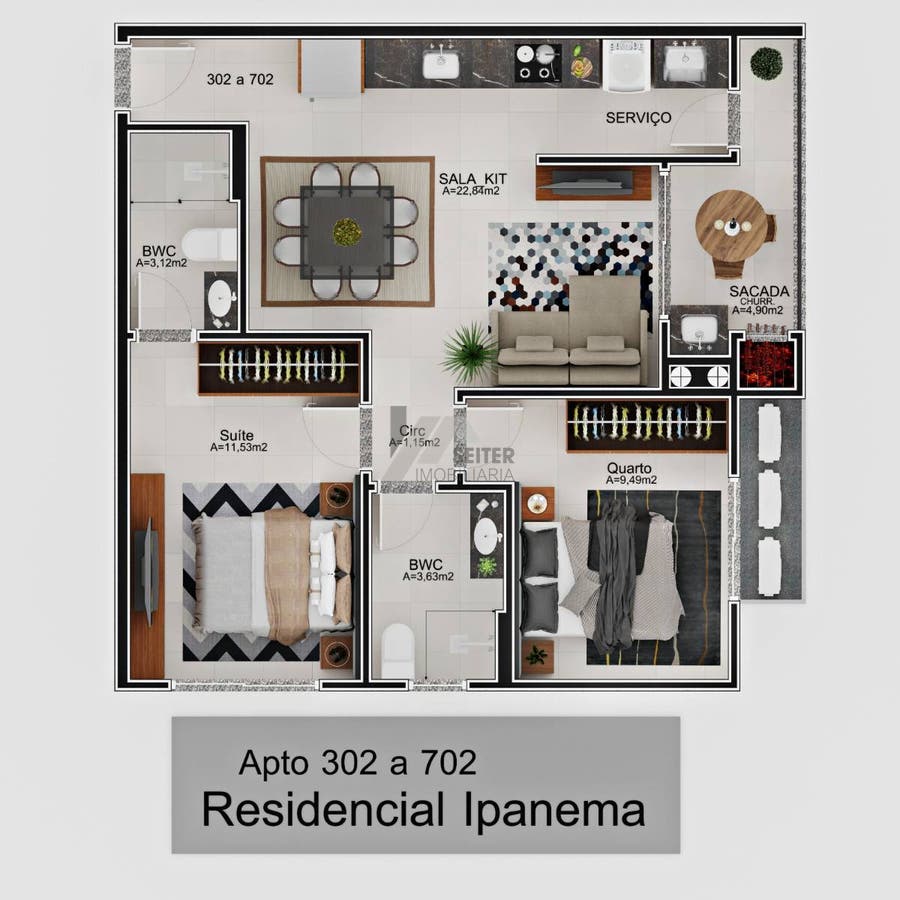 Apartamento 2 dormitórios com suite para Venda no Carvoeira- Florianópolis