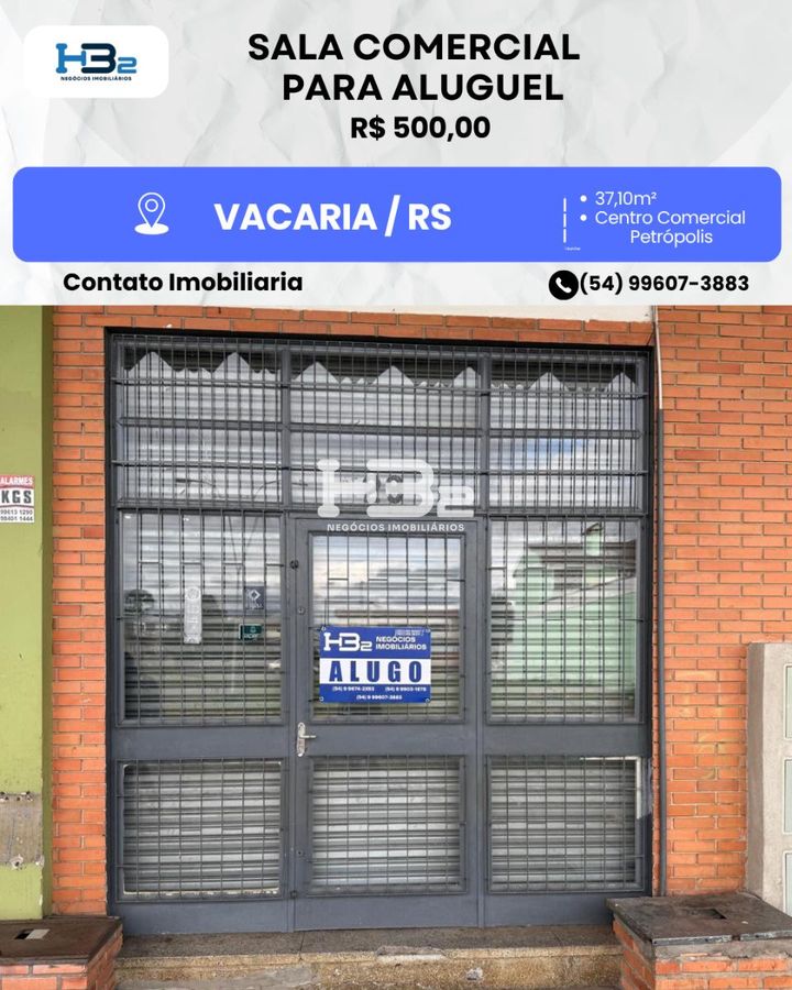 Sala comercial para locar - petrópolis vacaria